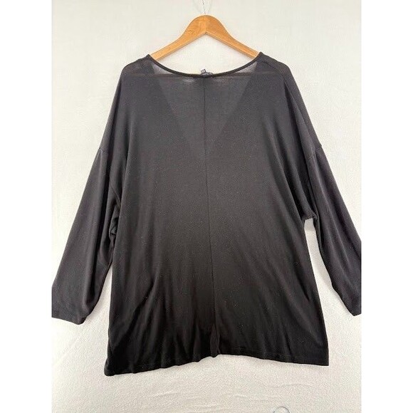Eloquii women's Black Blouse Size 22/24 Crossing Layered V Neck - Picture 6 of 6